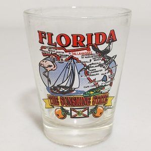 Vintage FLORIDA "The Sunshine State" Shot Glass #S037